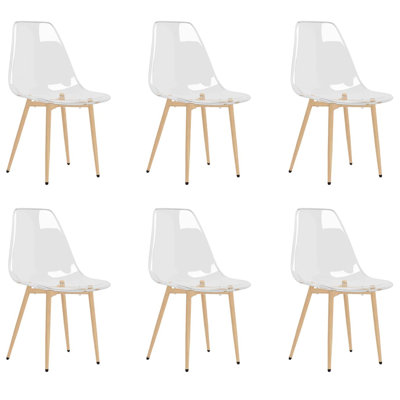 47cm H Metal Side Chair in Transparent