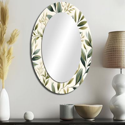 Miroir mural Tranquil Leaves - vert