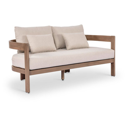 Newport Glenmore Water Resistant Fabric Upholstered Outdoor Patio Sofa with Protective Cover Included