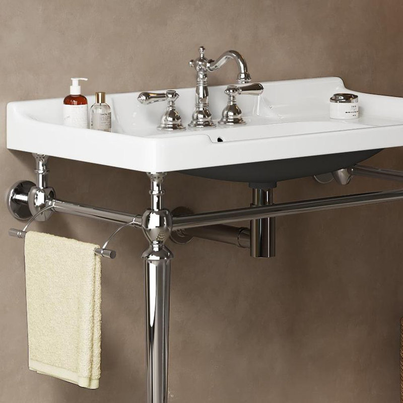 Stylish Ceramic Sink Stand, White