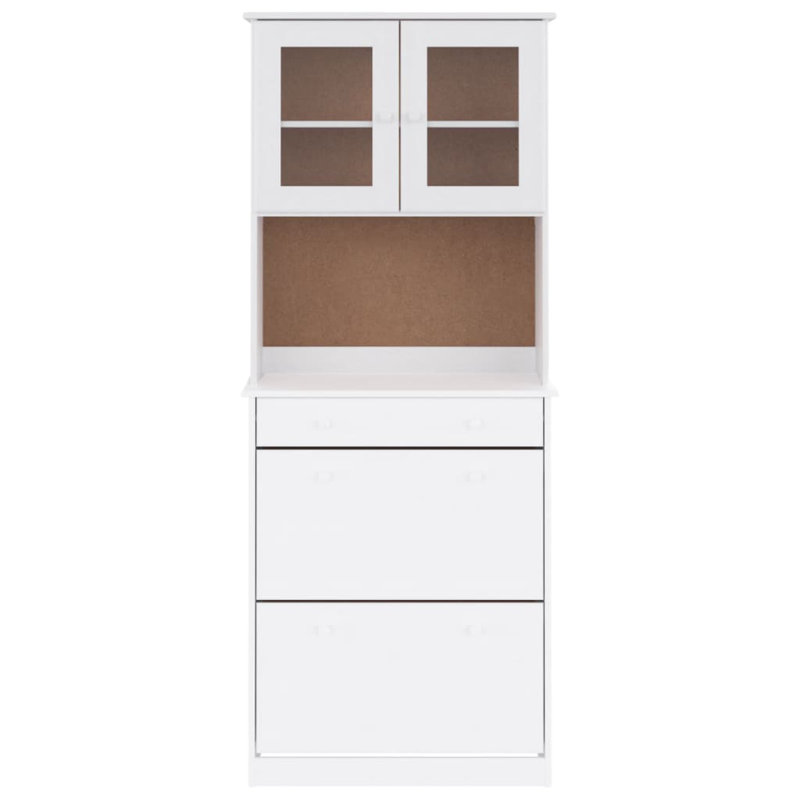 Alaiya 77cm Solid Wood Sideboard, White