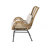 Modern Patio Chair With Cushions And Steel Base - Beige + Brown Outdoor Water- &
