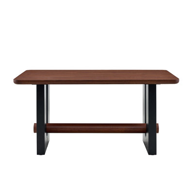 All-MDF Dining Table, Modern Compact Kitchen Table for Small Spaces, Sturdy Home/Apartment Dining Room Furniture with Sleek Two-Tone Finish