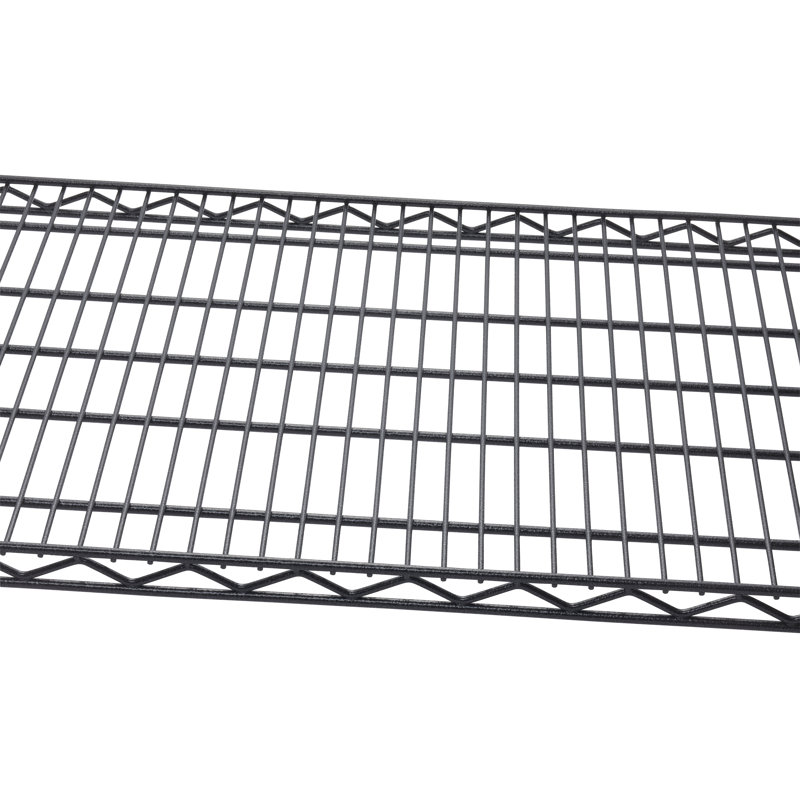TRINITY Black Anthracite 6-Tier Steel NSF Steel Wire Shelving Unit w/ Wheels(48 in. W x 18 in. D)