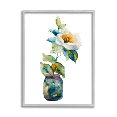 Arrangement floral blanc abstrait