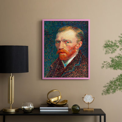 Reproduction encadrée vintage en bois massif avec impression de portrait rétro XXXII