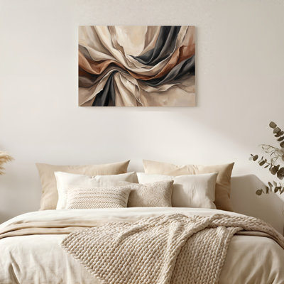 «Gallery Wrap», art mural sur toile pour le salon, la chambre à coucher, le bureau ou le vestibule - décoration murale décorative avec tissu drapé