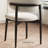 Niell Mid-Century Ash Dining Chairs, Black Solid Wood Legs, Not Assembled Need, Beige Kitchen Chairs for Dining Room-1257909175