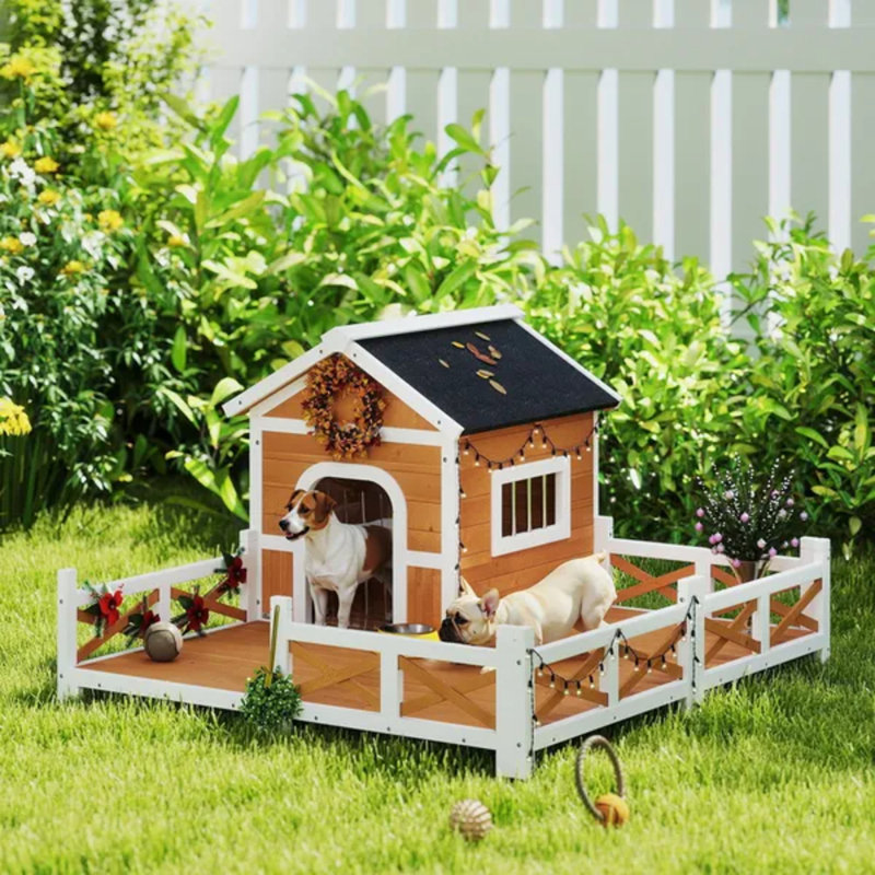 Abri d'extérieur pour chien en bois