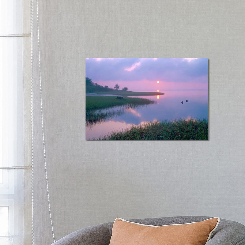 Marsh At Sunrise Over Eagle Bay, St Joseph Peninsula, Florida by Tim Fitzharris - Wrapped Canvas Print