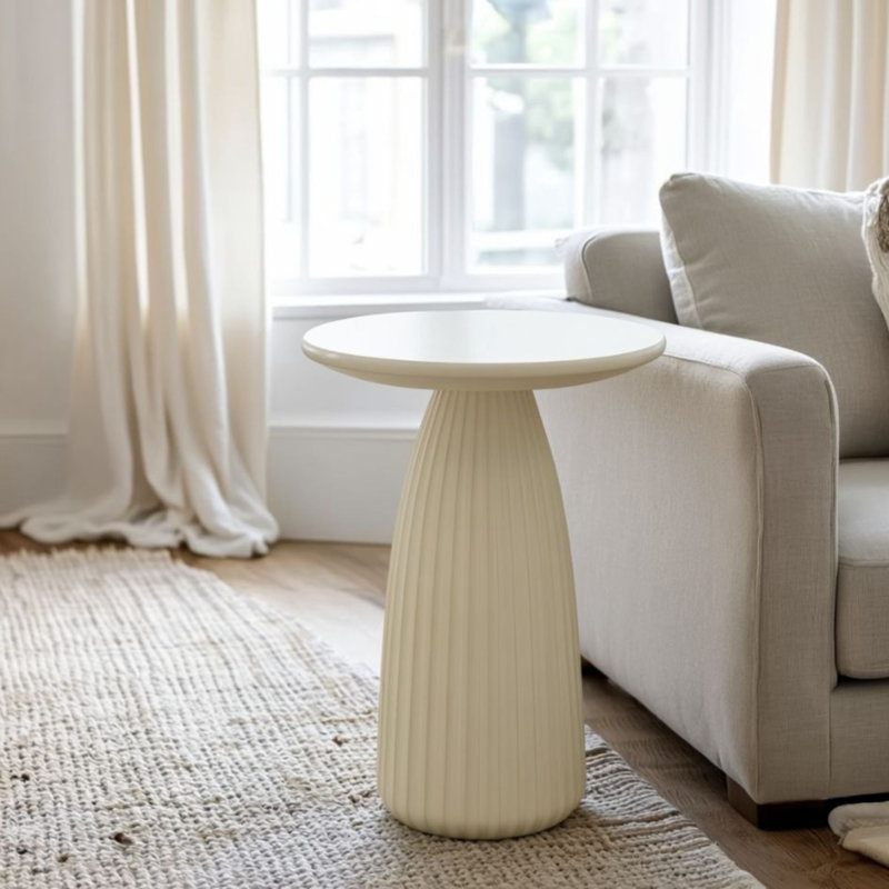 Table d'appoint Lincoln, Blanc