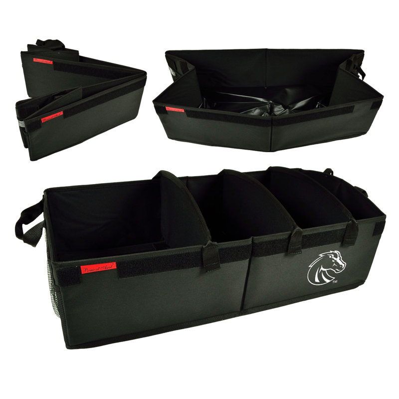 NCAA Boise State Broncos Heavy Duty Rigid-Base Trunk Organizer With Adjustable Dividers