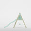 Mercia Wooden Round Pole Single Swing With Climbing Wall & Slide