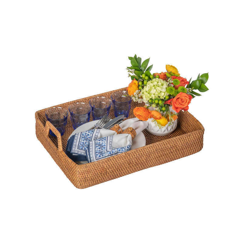 Wicker Tray, Brown
