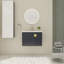 Meuble-lavabo noir 28 po avec lavabo en céramique - fixation murale pour espaces compacts et portes élégantes à fermeture douce-926548506-926548484
