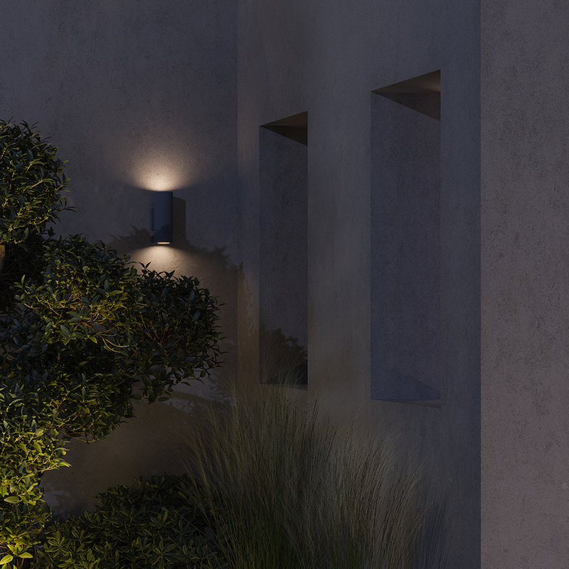 Hinkley Silo Down Light Wall Mount Lantern, Architectural Bronze