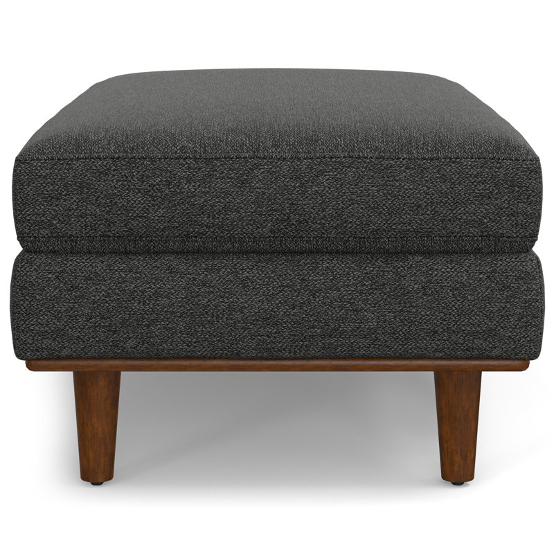 Charcoal Grey Large Rectangular Upholstered Ottoman