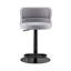 Tabouret de bar et tabouret de bar à hauteur réglable en cuir de luxe luxueux d'inspiration italienne LUXMOD (ensemble de 1)-348937407-391212071