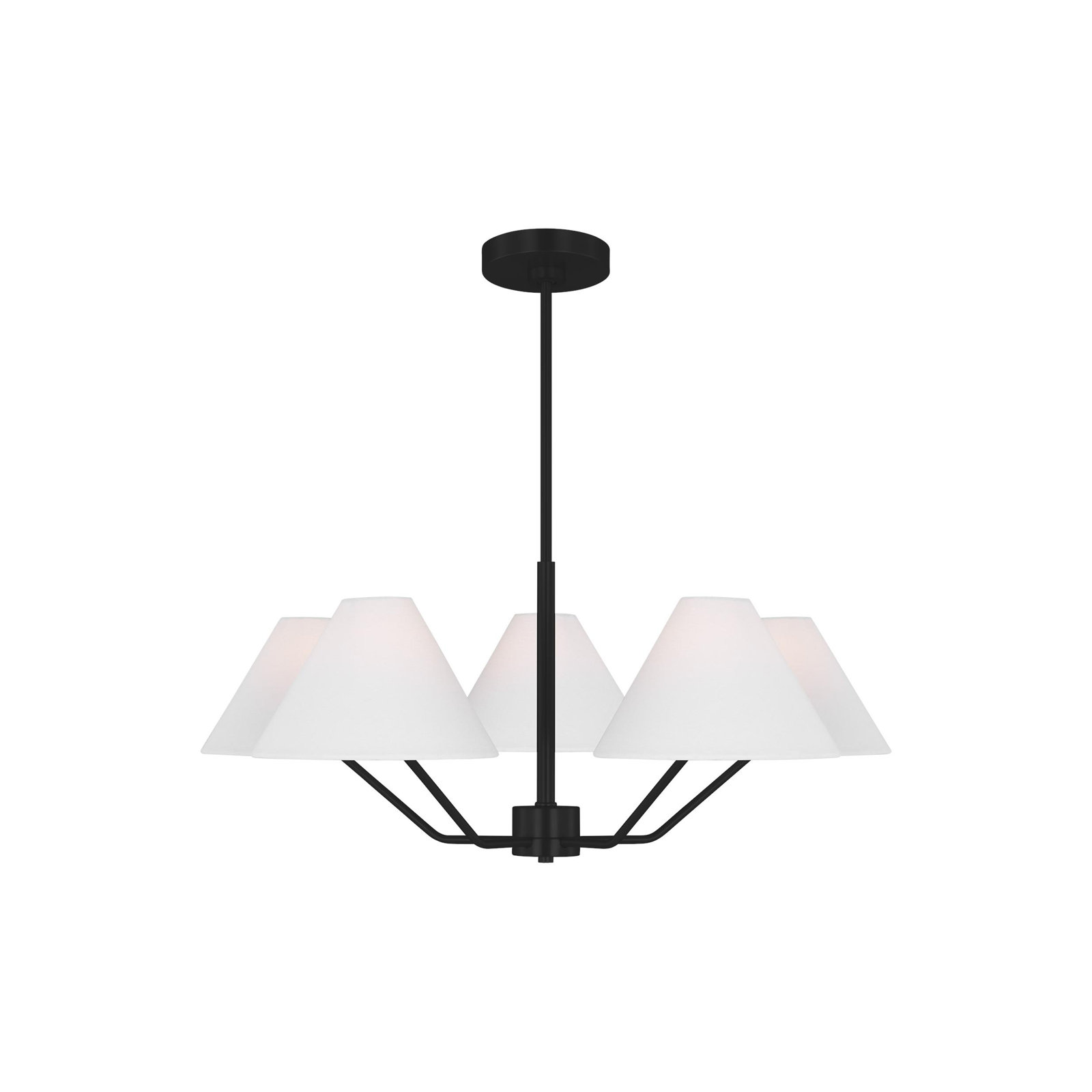Riesel 5-Light Medium Chandelier, Midnight Black