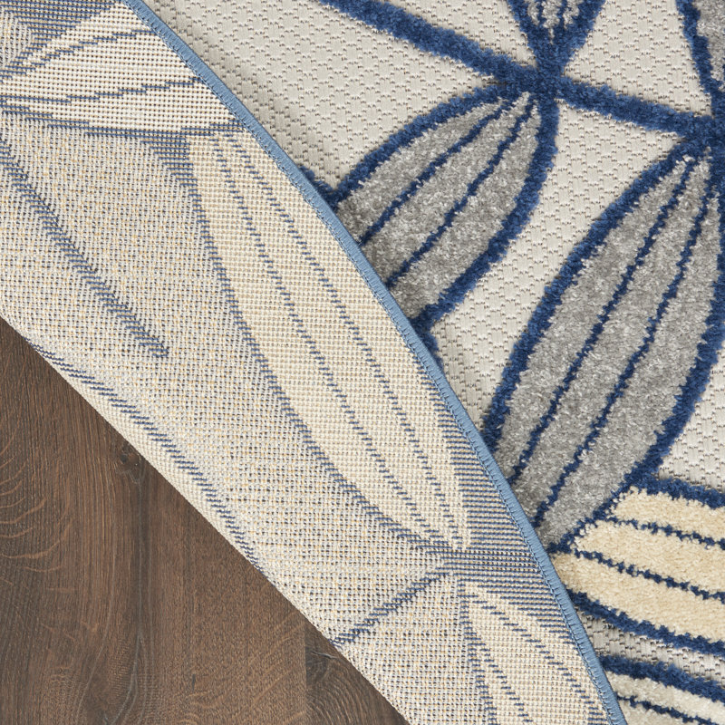Adiya Floral Indoor Rug, Round 5'3"