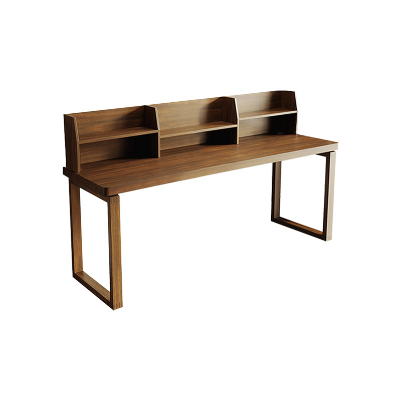Bureau rectangulaire en bois massif brun noisette, H 45,28 po x l 62,99 po x P 23,62 po