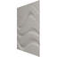 Panneau mural décoratif 3D EnduraWall Wave 19 5/8 "x H 19 5/8", brume champagne métallique universelle (couvre 2,67 pieds carrés)-123532621
