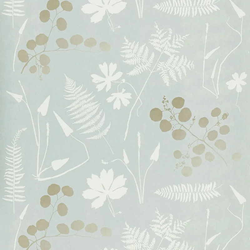 Modern Botanical Wallpaper, Slate