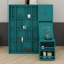 Lit escamotable mural simple avec bibliothèque, armoire supérieure, bureau extensible et rangement latéral-1554732219