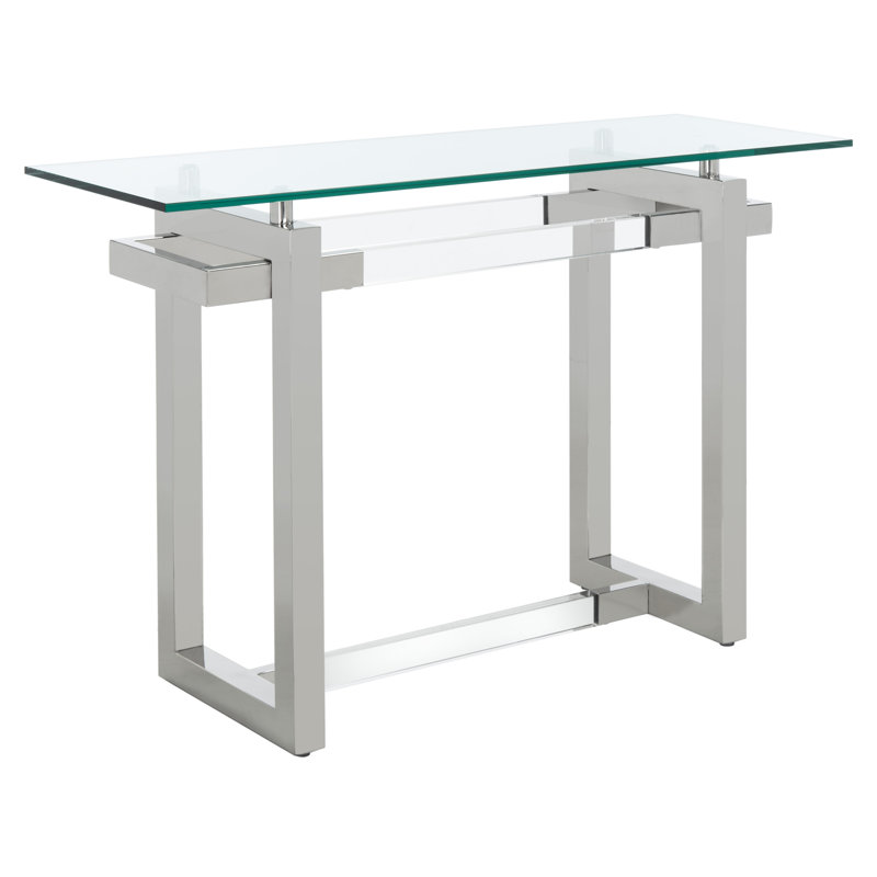 Mania 47.2'' Glass Top Console Table