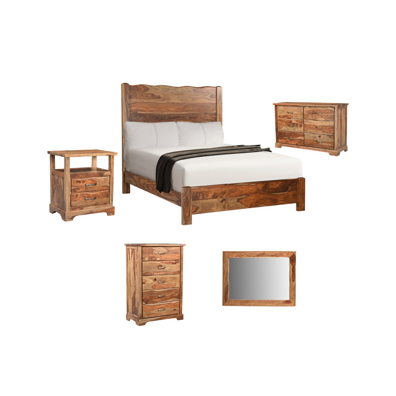 Ensemble de chambre à coucher 5 pièces Chaliyah, Grand
