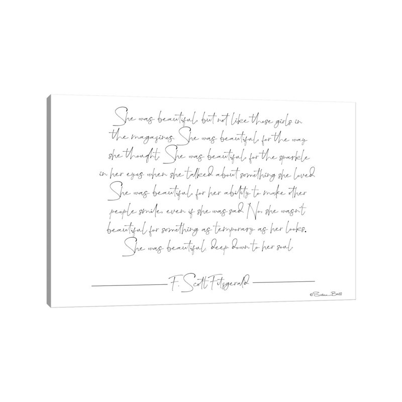 She Was Beautiful by Susan Ball - Print on Canvas, 20.32 cm H x 30.48 cm W, Wrapped Canvas