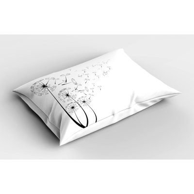 Black/White Poyester Microfiber Piece Sham