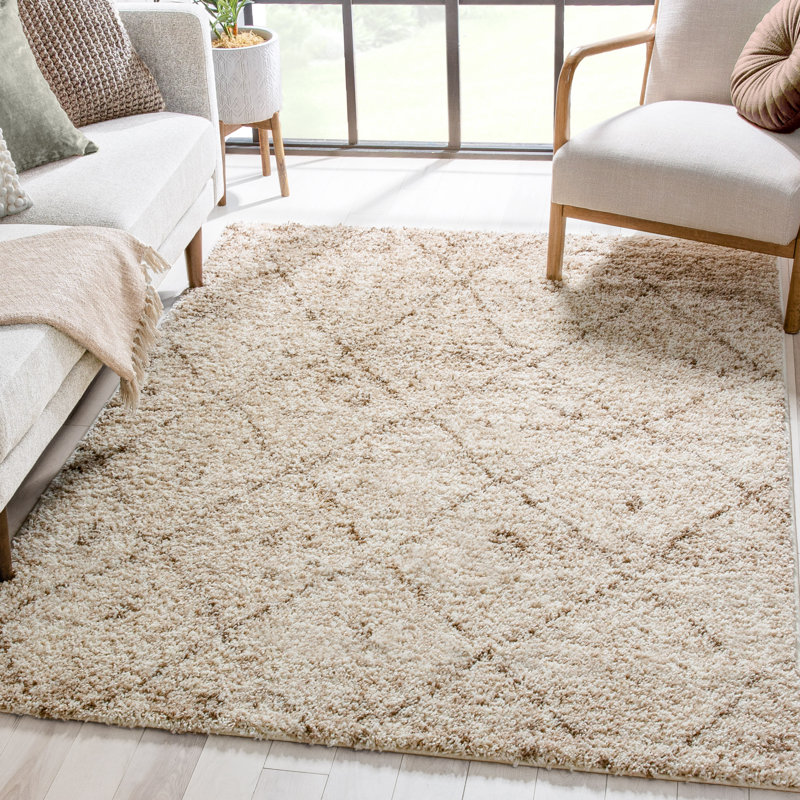 Tapis marocain vanille Walraven, Rectangle 5 pi 3 po x 7 pi 3 po