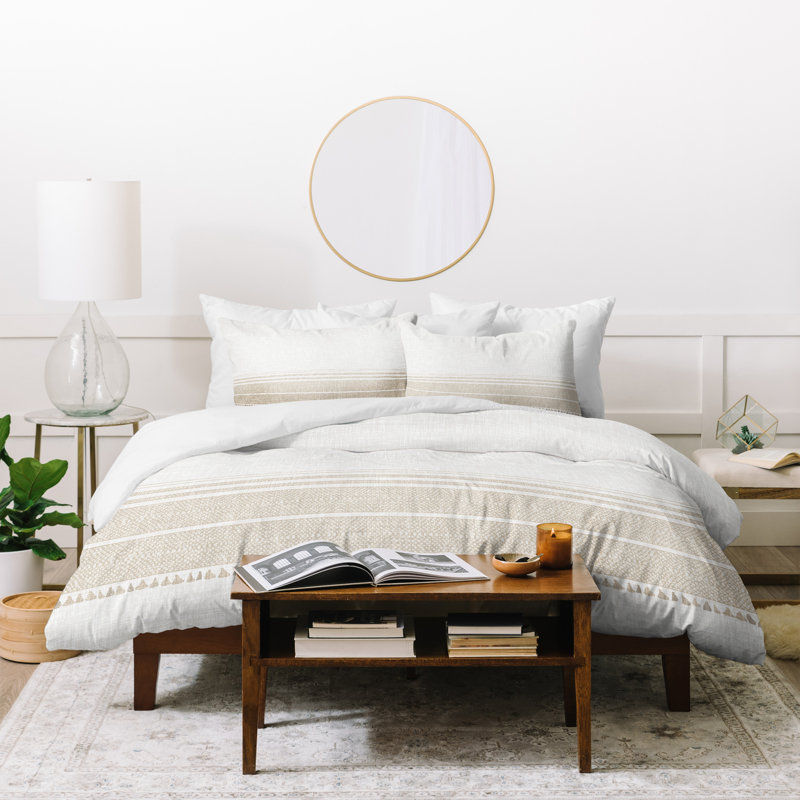 Ensemble de housse de couette à pampilles, Housse de couette simple + 1 taie décorative stan