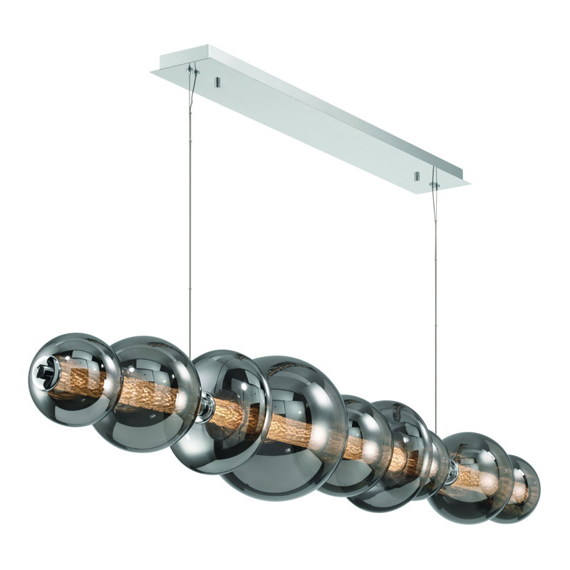 Lustre Atomo LED, Chrome poli, Fumée