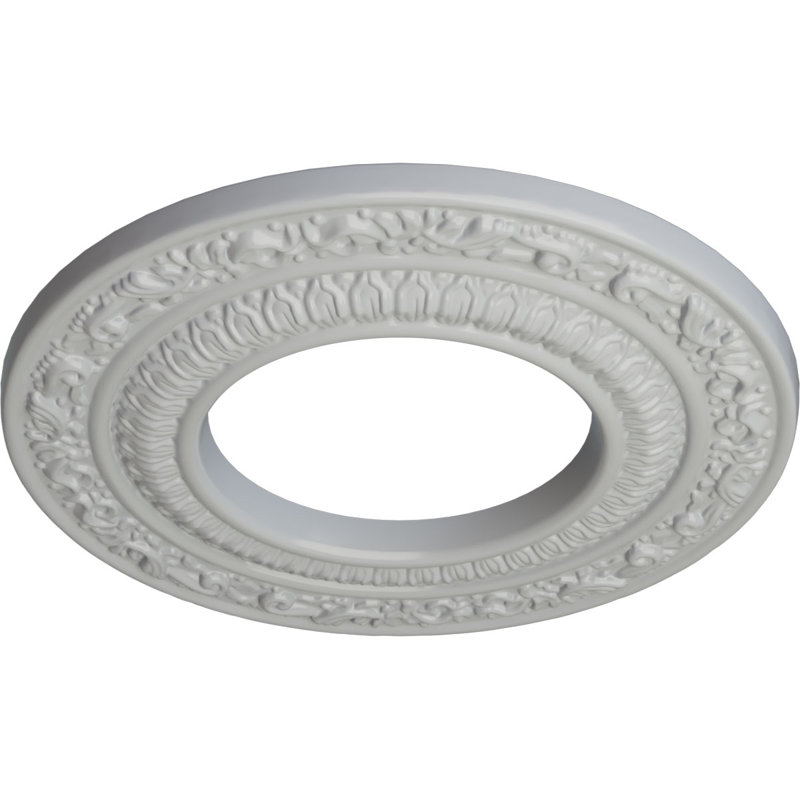 Médaillon de plafond Endurathane Odessa, DO 7 1/2 "x P 1 1/8" (convient aux auvents jusqu'à 2 1/2 "), finition craquelée à la bière à la main peinte à la main