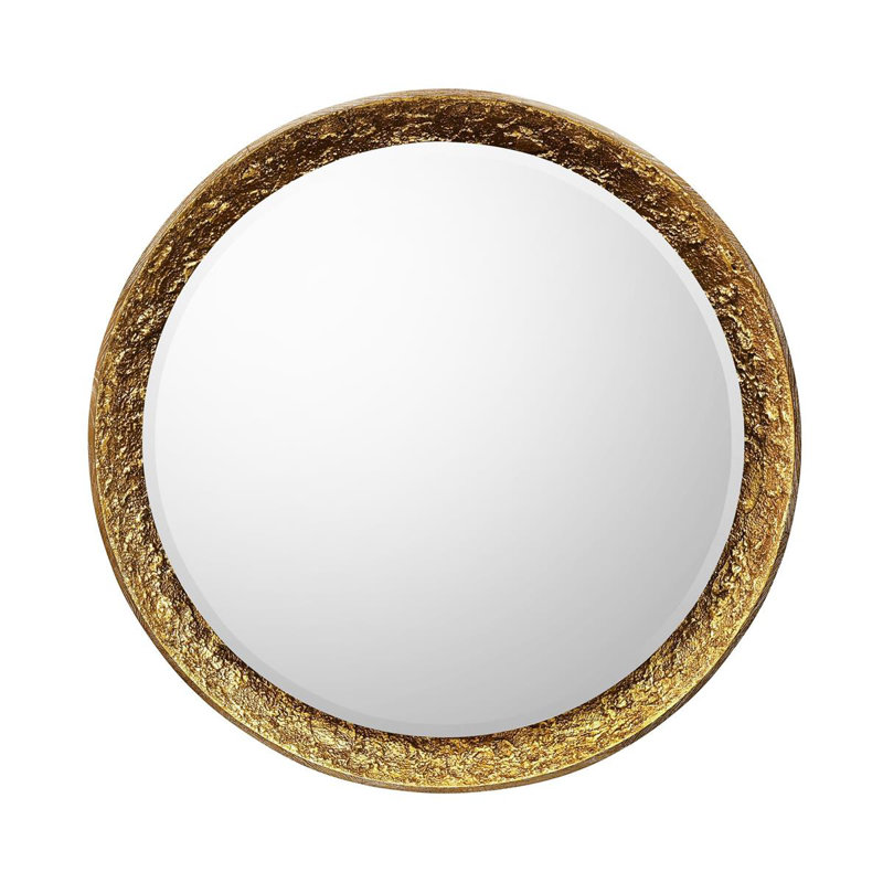 Gilded Oak Mirror, Round