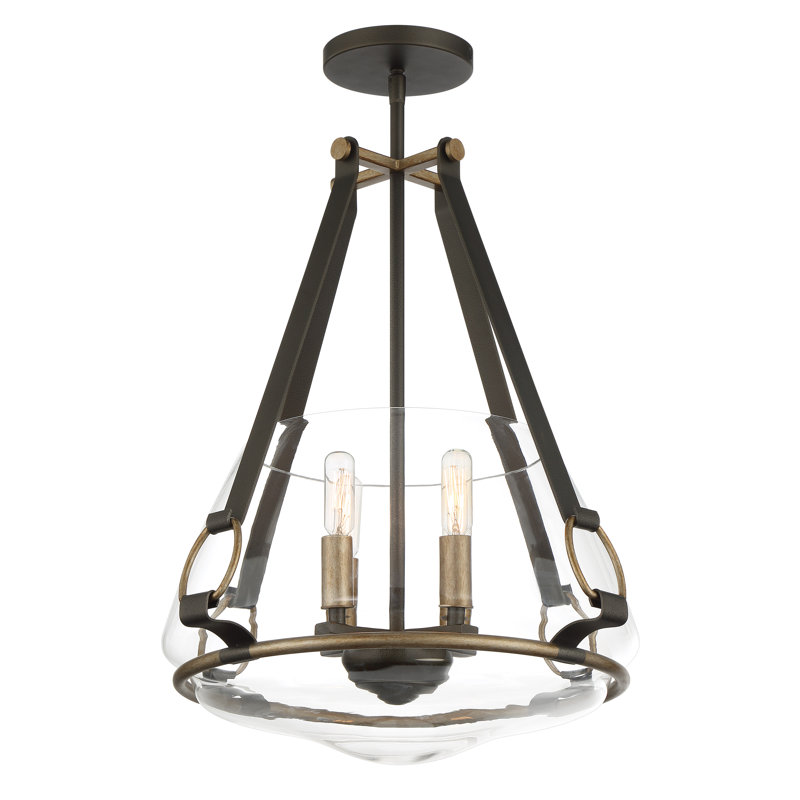 Lustre géométrique unique à 4 lumières Daughtry