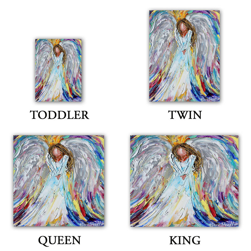 Ensemble de housse de couette en microfibre DiaNoche par Karen Tarlton - Guardian Angel 1