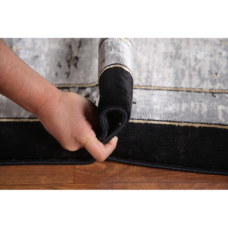 Tapis traditionnel turc noir 6 x 10