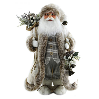 Hazel Furry Fluffy Santa Claus Standing Figurine