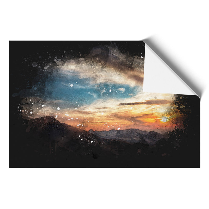 Sunset in Utah Paint Splash - Frameless Print, 42cm H x 59cm W x 0.1cm D
