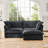 Australis Slipcovered Sectional 2 - Seater Sofa Couch-284775106-297448608