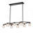 Matte Black Crystal Chandelier, 8-Light Modern Industrial Metal Chandelie, Light Fixture for Dining Room, Kitchen, Farmhouse Entryway & Living Room