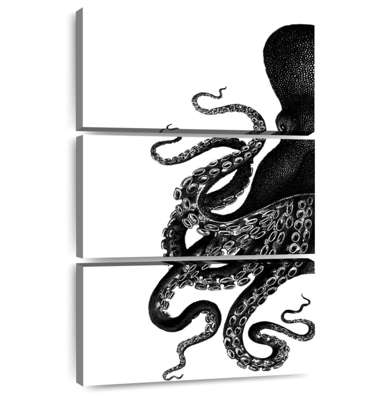 Pieuvre Brampt noir et blanc I