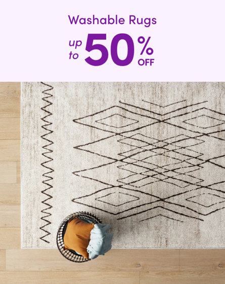 Washable Rugs up to 50% OFF.