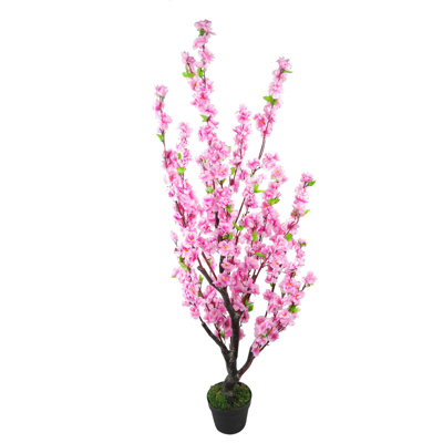 120cm Faux Flowering Tree in Pot Liner