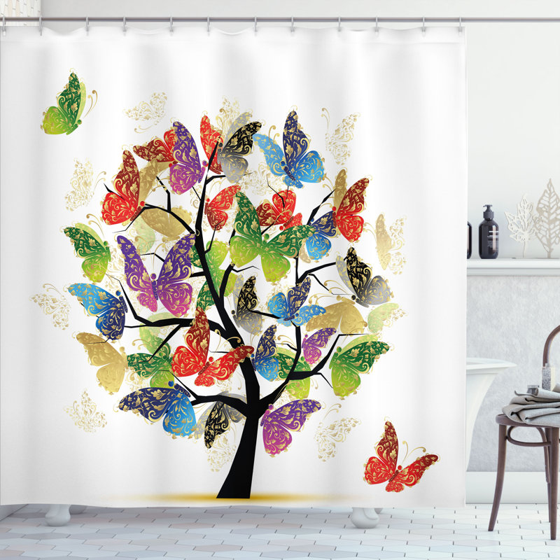 Shower Curtain with Hooks Included, 84"H x 69"W