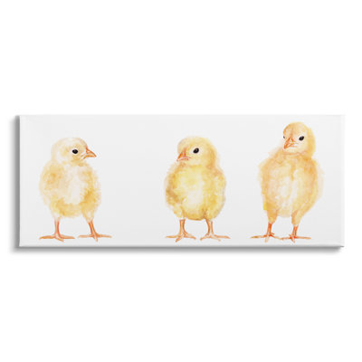«Baby Chick Trio Watercolor Kids 'Wild Animals» par Fox Hollow Studios - Peinture