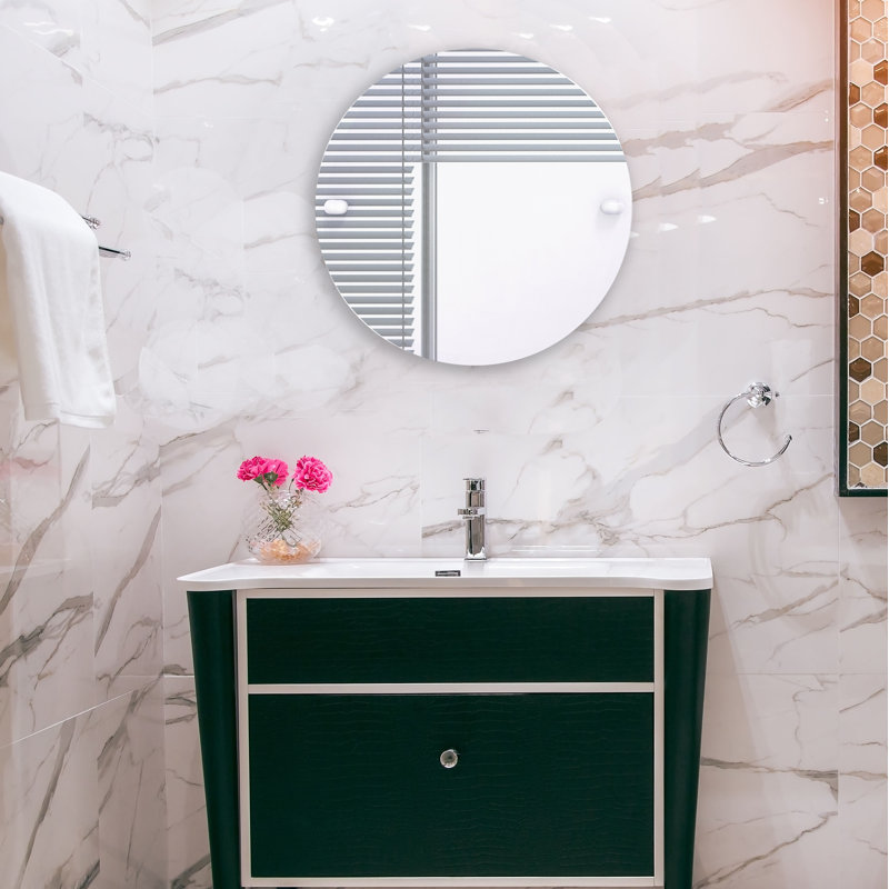Miroir d'appoint Gober, Blanc mat